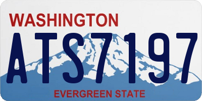 WA license plate ATS7197