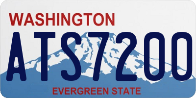 WA license plate ATS7200