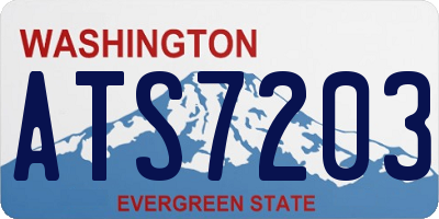 WA license plate ATS7203
