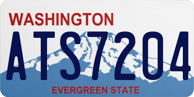 WA license plate ATS7204