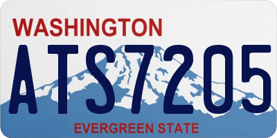WA license plate ATS7205