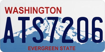WA license plate ATS7206