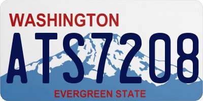 WA license plate ATS7208