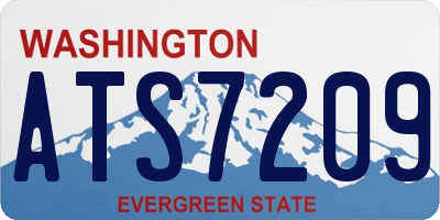 WA license plate ATS7209