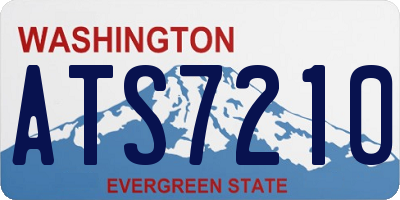 WA license plate ATS7210
