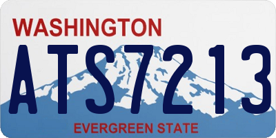 WA license plate ATS7213