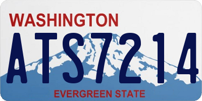 WA license plate ATS7214
