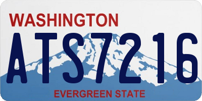 WA license plate ATS7216