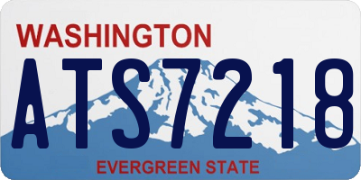 WA license plate ATS7218