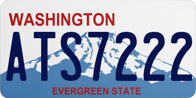 WA license plate ATS7222