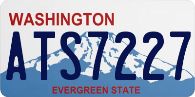 WA license plate ATS7227