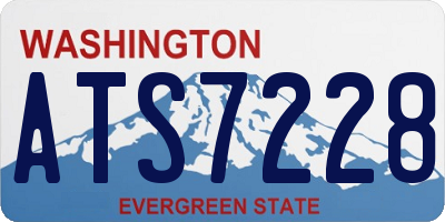 WA license plate ATS7228