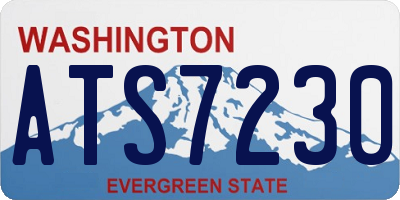 WA license plate ATS7230