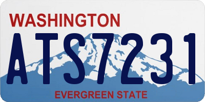 WA license plate ATS7231