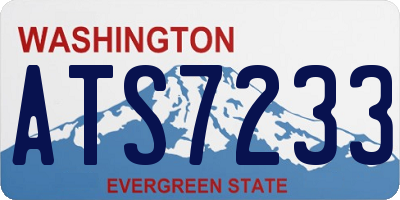WA license plate ATS7233