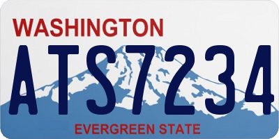 WA license plate ATS7234