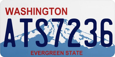 WA license plate ATS7236