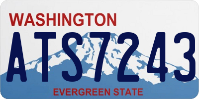 WA license plate ATS7243
