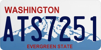 WA license plate ATS7251