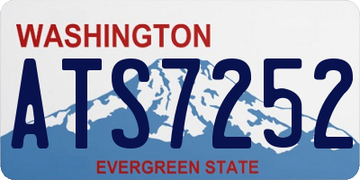 WA license plate ATS7252