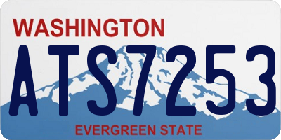 WA license plate ATS7253