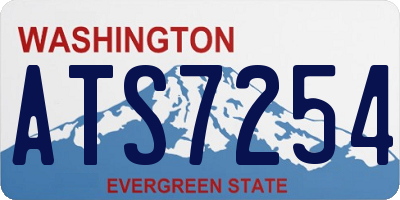 WA license plate ATS7254