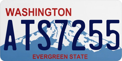 WA license plate ATS7255