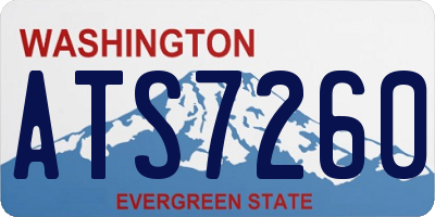 WA license plate ATS7260