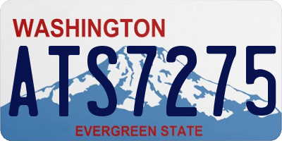 WA license plate ATS7275