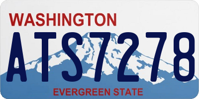 WA license plate ATS7278