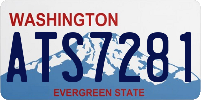 WA license plate ATS7281
