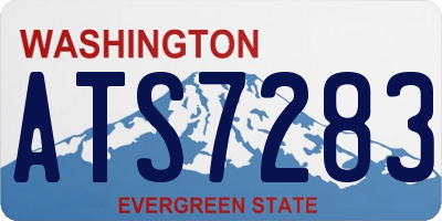 WA license plate ATS7283