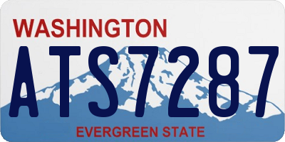 WA license plate ATS7287