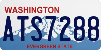 WA license plate ATS7288