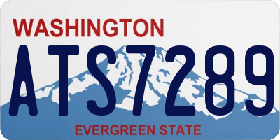 WA license plate ATS7289