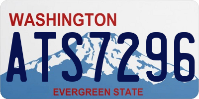WA license plate ATS7296