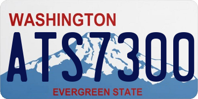 WA license plate ATS7300