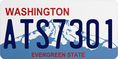 WA license plate ATS7301