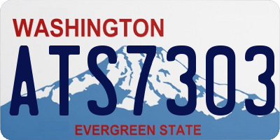 WA license plate ATS7303