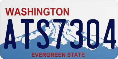 WA license plate ATS7304