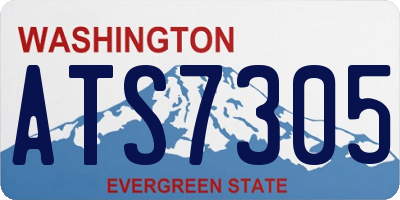 WA license plate ATS7305