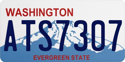 WA license plate ATS7307