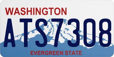 WA license plate ATS7308