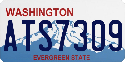WA license plate ATS7309