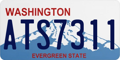 WA license plate ATS7311