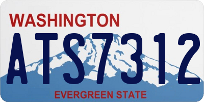 WA license plate ATS7312