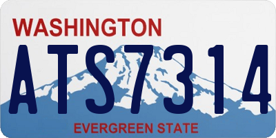 WA license plate ATS7314
