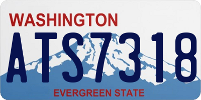 WA license plate ATS7318