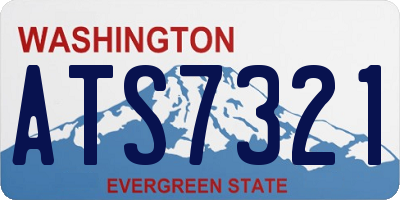 WA license plate ATS7321