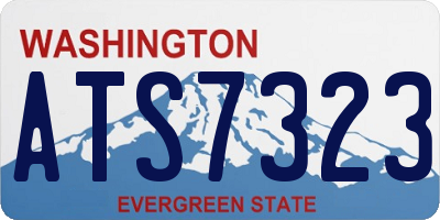 WA license plate ATS7323
